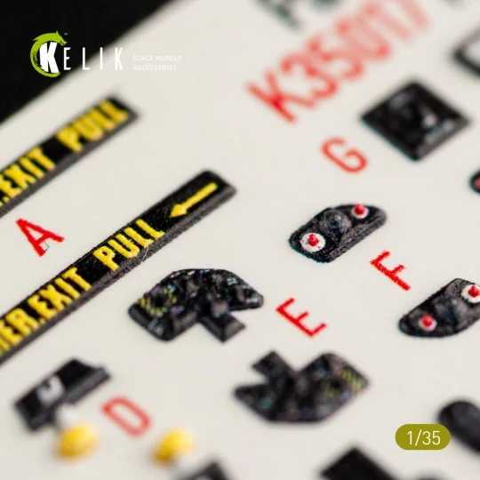 HH-60G Pave Hawk interior 3D decals for Kitty Hawk / Zimimodel kit,...