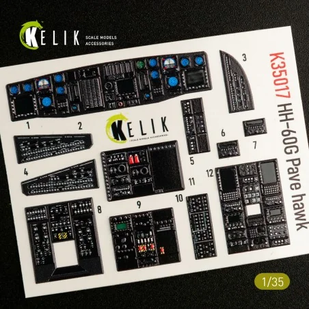 HH-60G Pave Hawk interior 3D decals for Kitty Hawk / Zimimodel kit,...