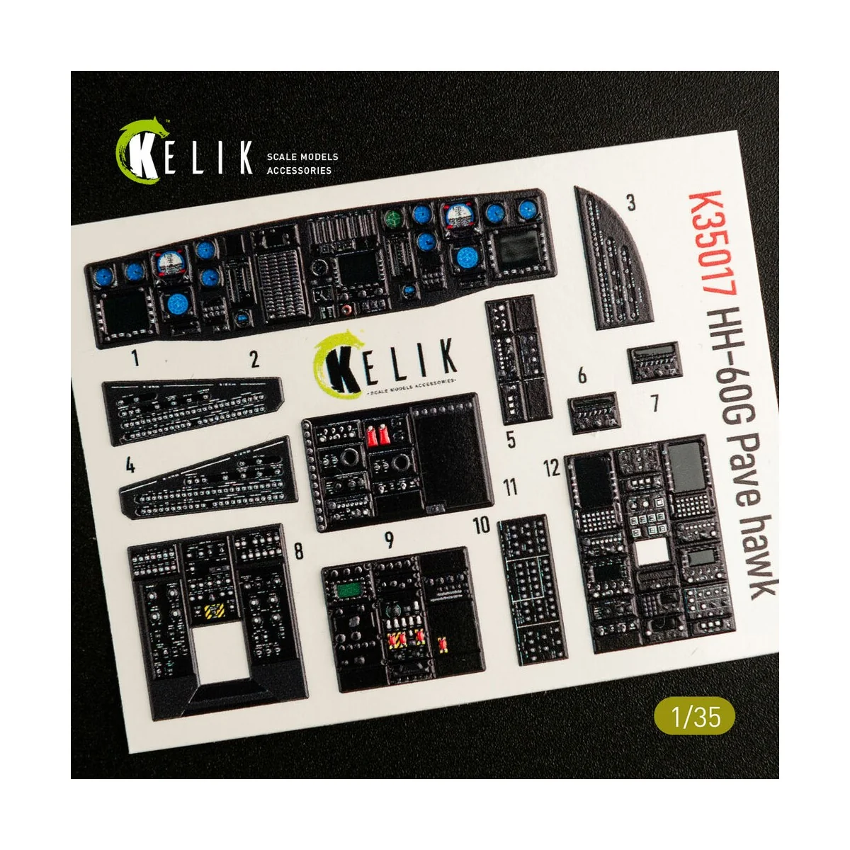 HH-60G Pave Hawk interior 3D decals for Kitty Hawk / Zimimodel kit,...