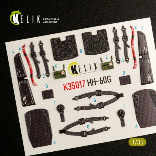 HH-60G Pave Hawk interior 3D decals for Kitty Hawk / Zimimodel kit,...