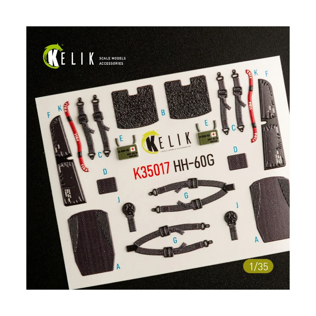 HH-60G Pave Hawk interior 3D decals for Kitty Hawk / Zimimodel kit,...