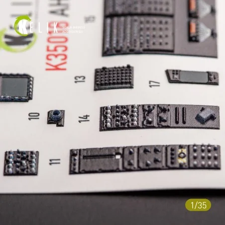 AH-64D Apache interior 3D decals for Takom kit, 1/35 - Kelik K35018