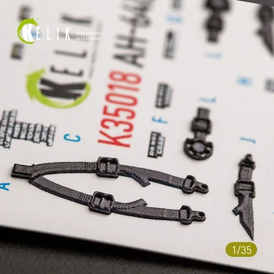 AH-64D Apache interior 3D decals for Takom kit, 1/35 - Kelik K35018
