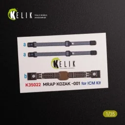 Kozak-001 Ukrainian MRAP 3D decals for ICM kit, 1/35 - Kelik K35022 2