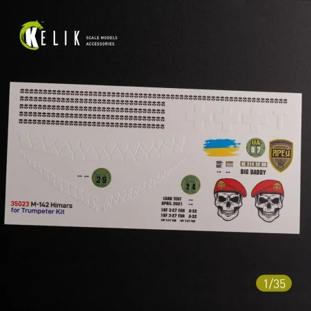 M142 HIMARS - Interior 3D Decal and classic Decal for Trumpeter kit...