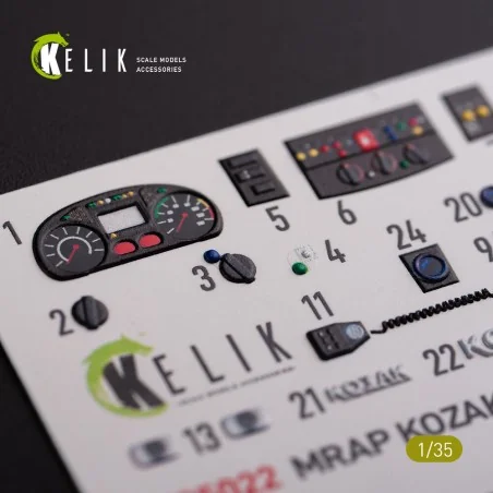 Kozak-001 Ukrainian MRAP 3D decals for ICM kit, 1/35 - Kelik K35022