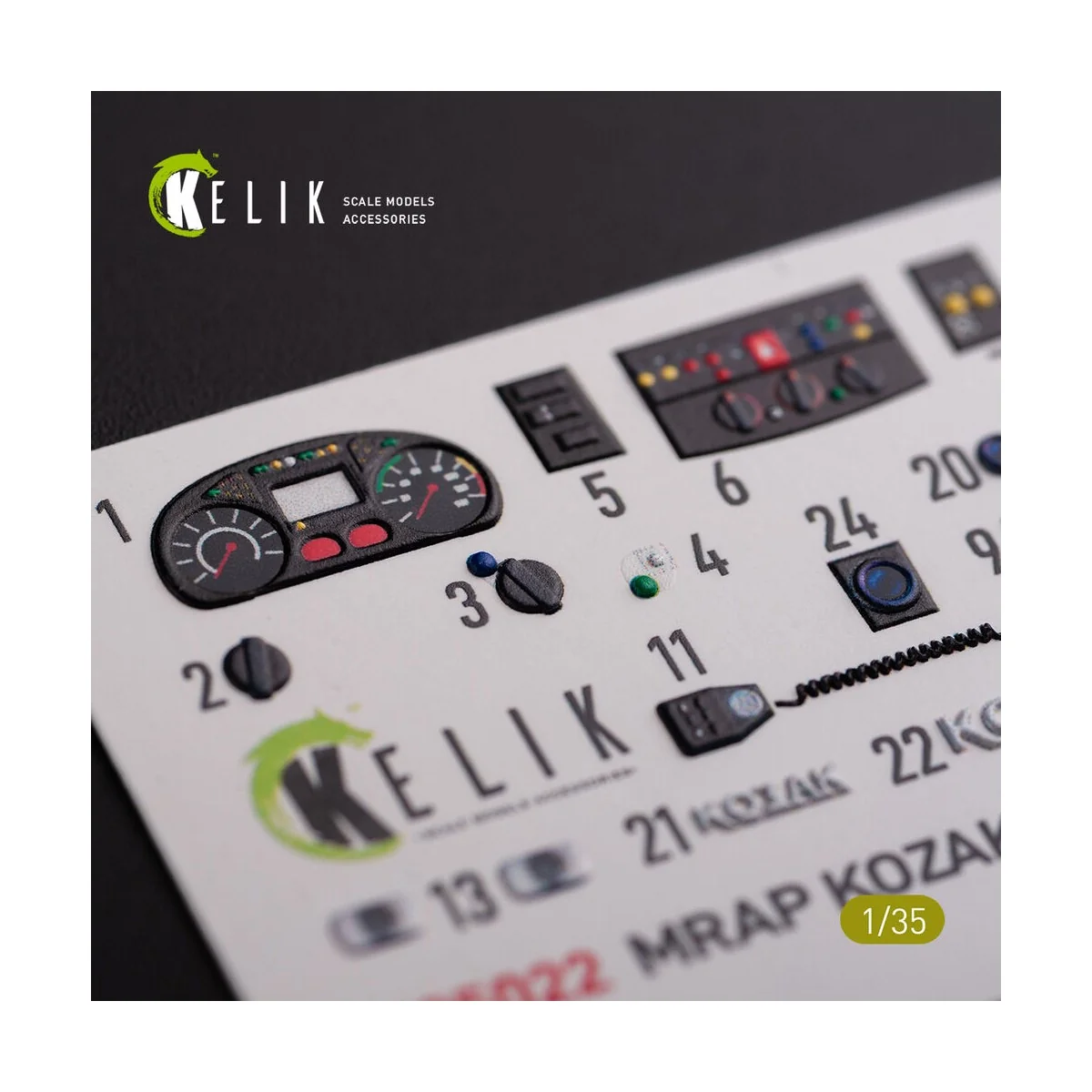 Kozak-001 Ukrainian MRAP 3D decals for ICM kit, 1/35 - Kelik K35022