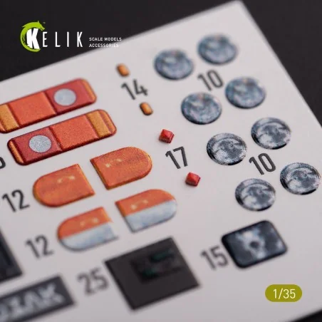 Kozak-001 Ukrainian MRAP 3D decals for ICM kit, 1/35 - Kelik K35022