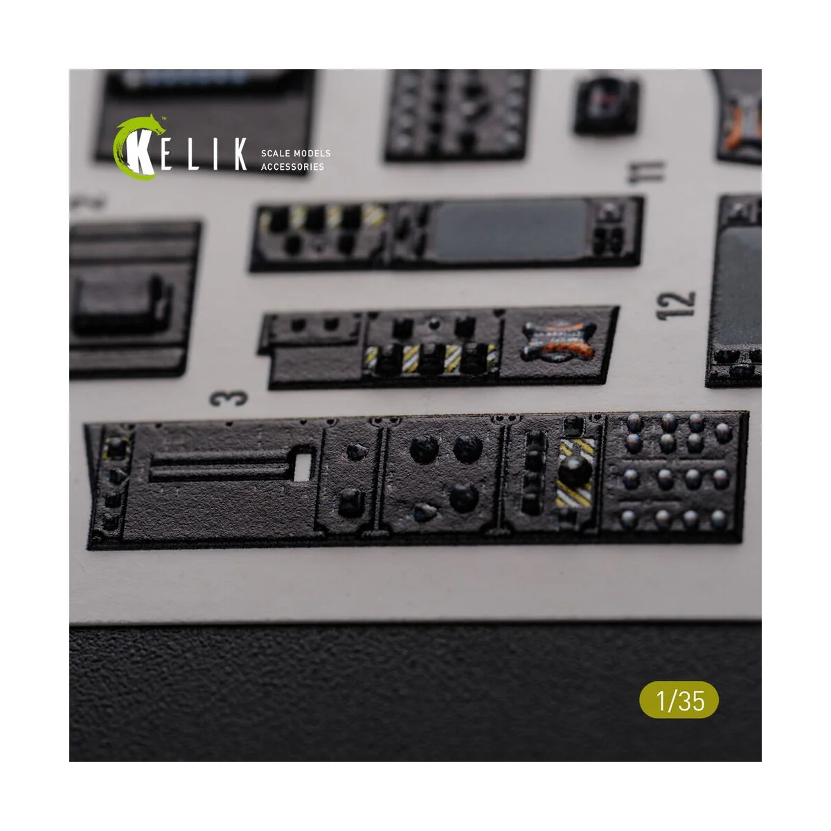AH-64D Apache interior 3D decals for Meng kit, 1/35 - Kelik K35026