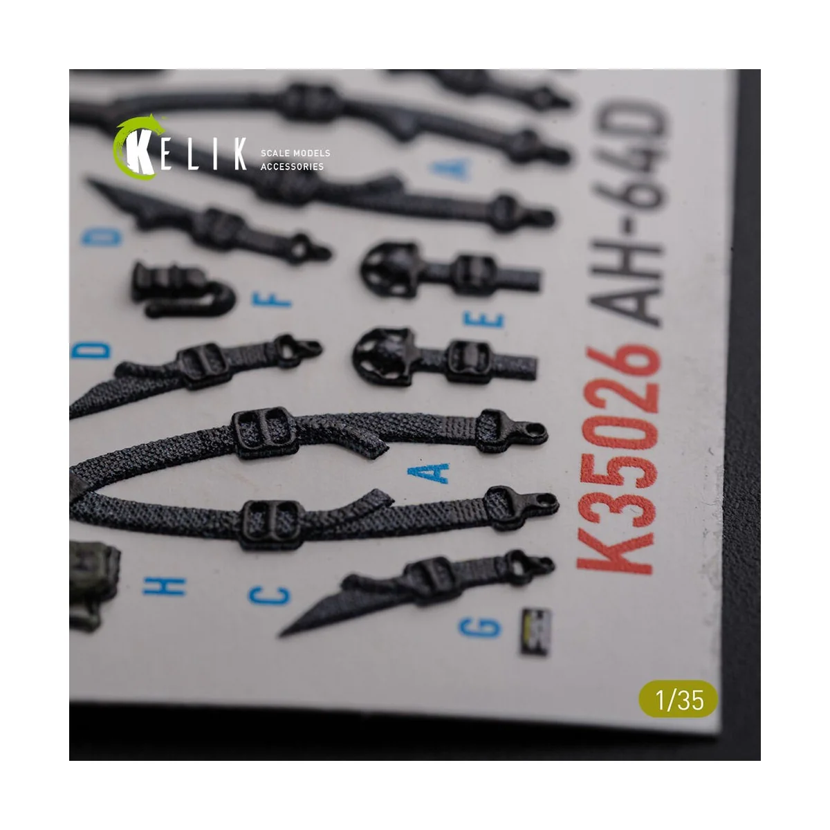 AH-64D Apache interior 3D decals for Meng kit, 1/35 - Kelik K35026