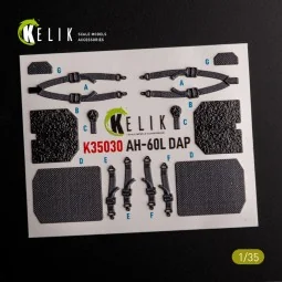 AH-60L DAP interior 3D decals for Academy kit, 1/35 - Kelik K35030 2