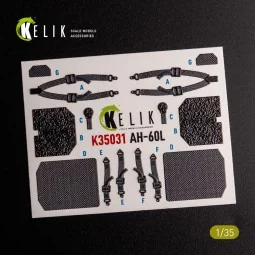 UH-60L interior 3D decals for Academy kit, 1/35 - Kelik K35031 2