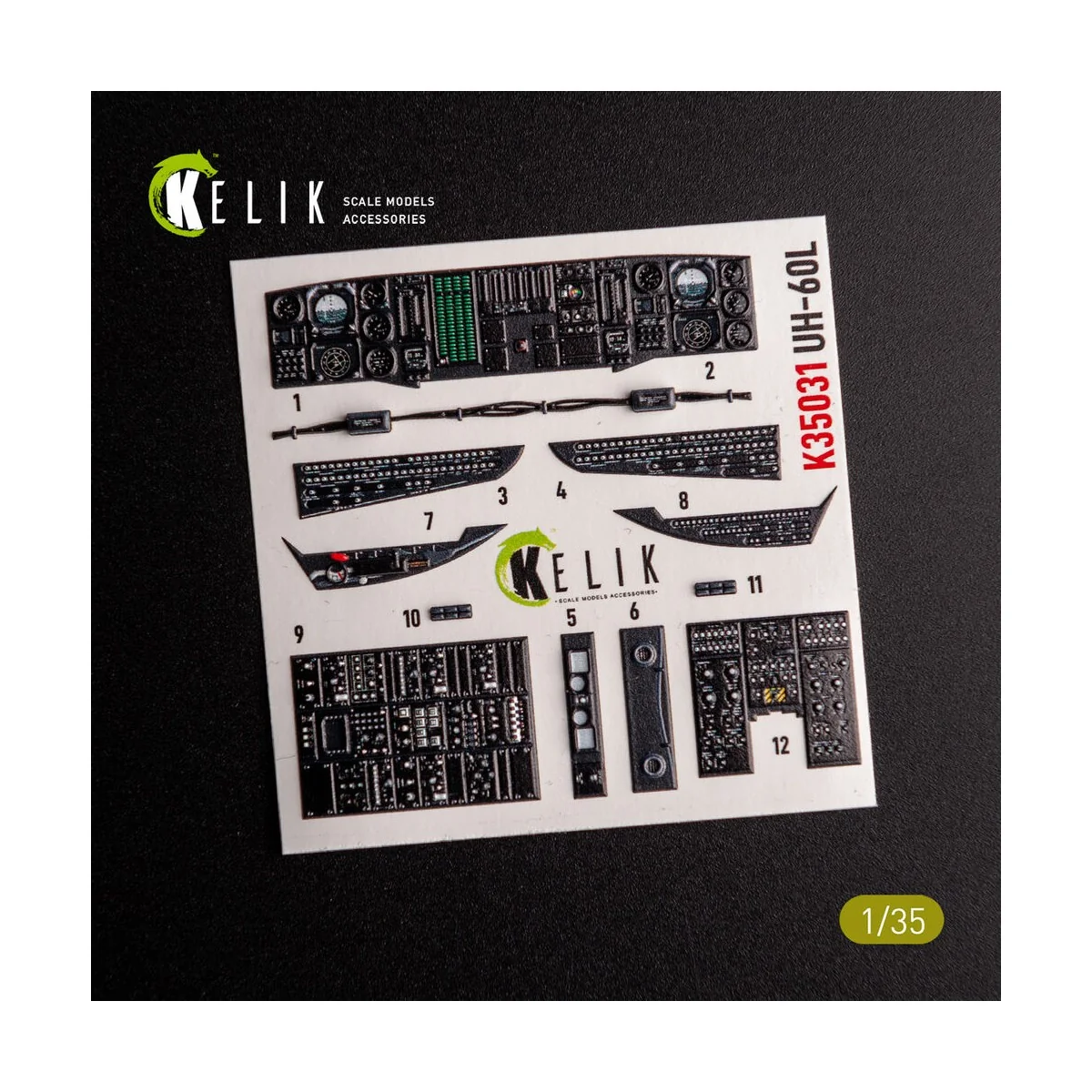 UH-60L interior 3D decals for Academy kit, 1/35 - Kelik K35031