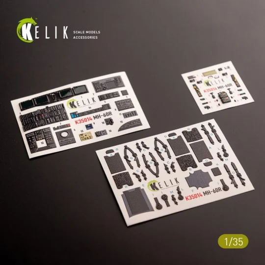MH-60R interior 3D decals for Kitty Hawk kit, 1/35 - Kelik K35014