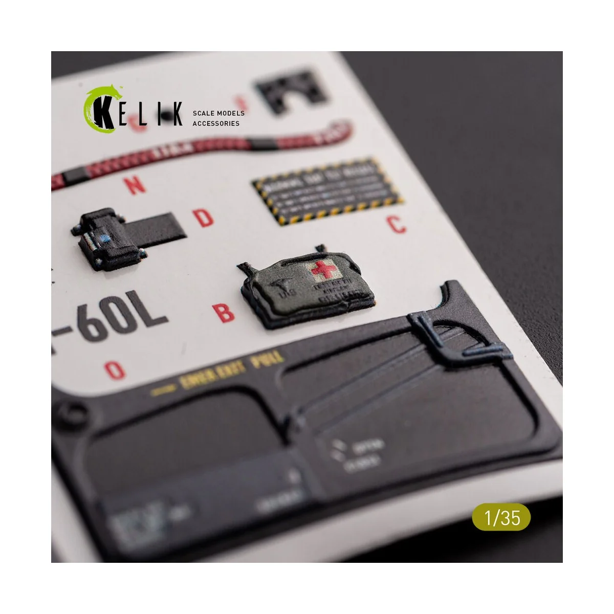 UH-60L interior 3D decals for Academy kit, 1/35 - Kelik K35031