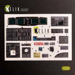 MH-60R interior 3D decals for Kitty Hawk kit, 1/35 - Kelik K35014 2