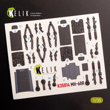 MH-60R interior 3D decals for Kitty Hawk kit, 1/35 - Kelik K35014