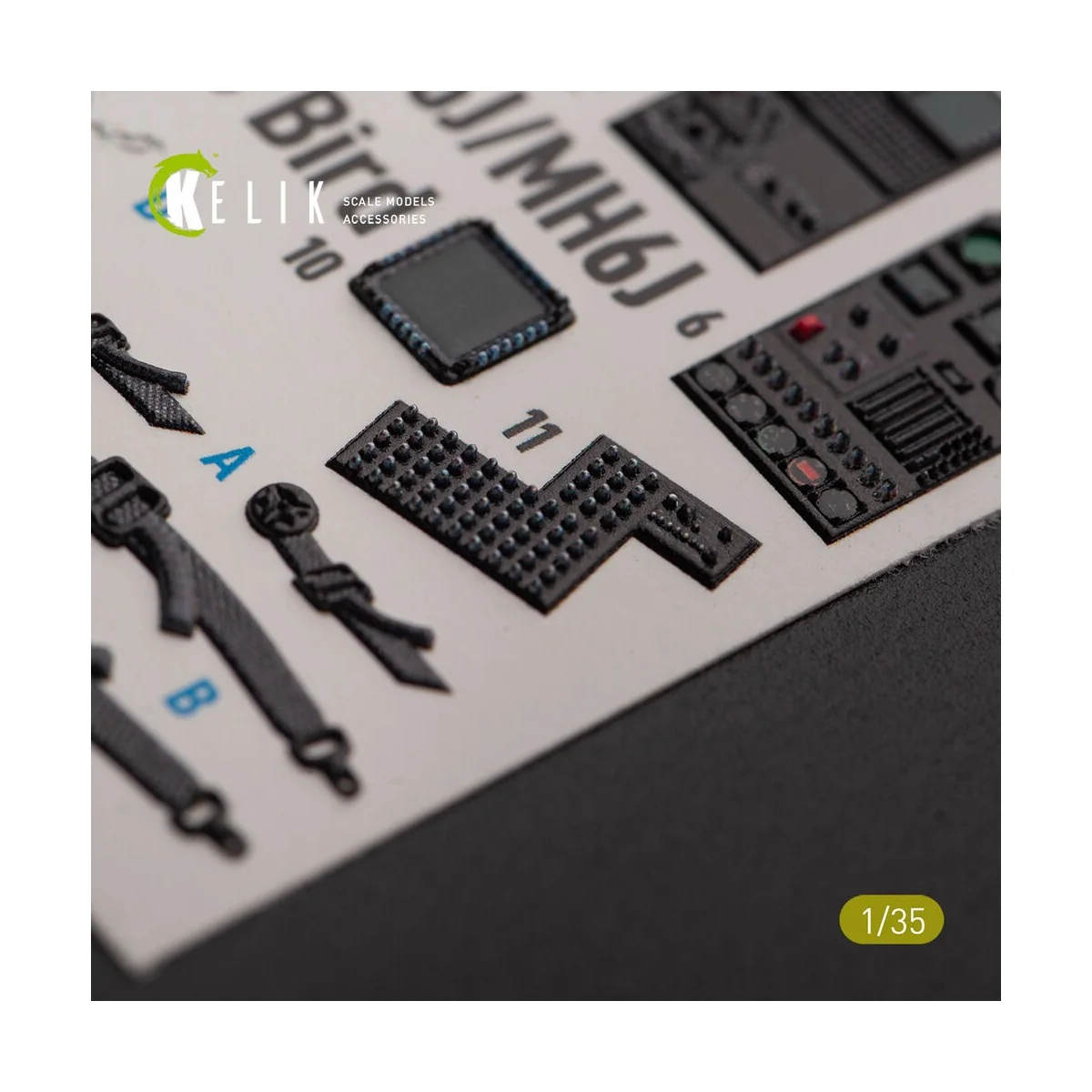 AH-6J/MH6J Little Bird interior 3D decals for Zimi models/KittyHawk...