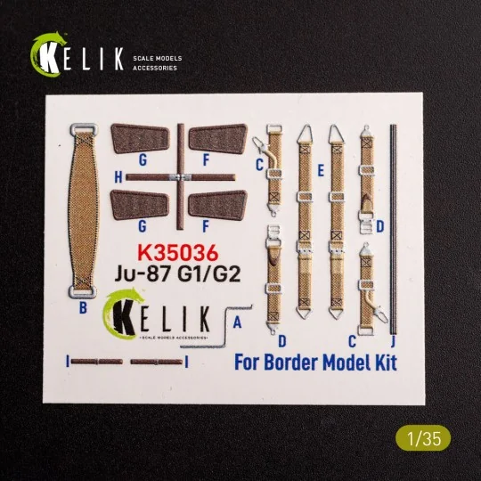 Ju-87 G1/G2 - interior 3D decals for Border Models kit, 1/35 - Keli...