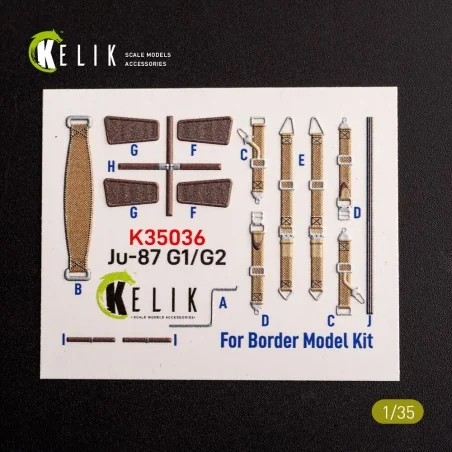 Ju-87 G1/G2 - interior 3D decals for Border Models kit, 1/35 - Keli...