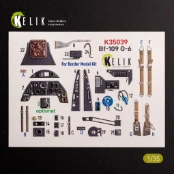 Bf-109 G-6 - interior 3D decals for Border Models kit, 1/35 - Kelik...