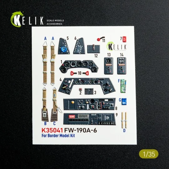 FW-190A-6 - interior 3D decals for Border Models kit, 1/35 - Kelik ...