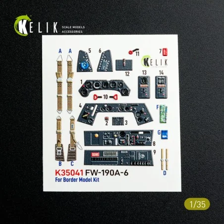 FW-190A-6 - interior 3D decals for Border Models kit, 1/35 - Kelik ...