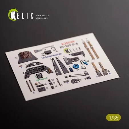 Bf-109 G-6 - interior 3D decals for Border Models kit, 1/35 - Kelik...