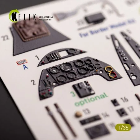 Bf-109 G-6 - interior 3D decals for Border Models kit, 1/35 - Kelik...