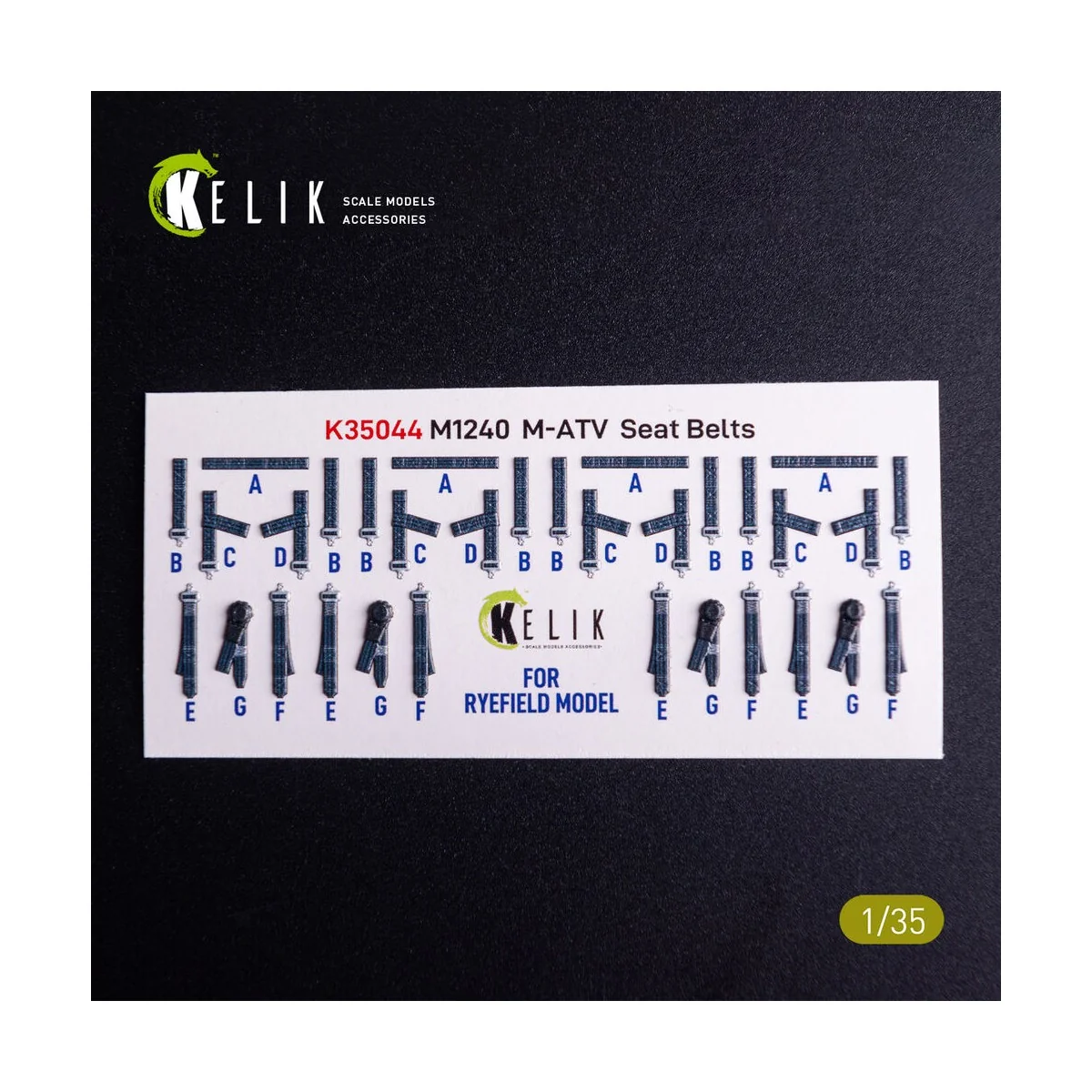 M1240A M-ATV seat belts - interior 3D decals for RFM kit, 1/35 - Ke...