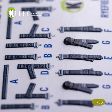 M1240A M-ATV seat belts - interior 3D decals for RFM kit, 1/35 - Ke...