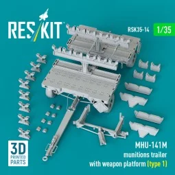 MHU-141M munitions trailer with weapon platform (type 1) (3D Printe... 2