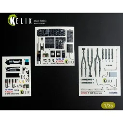 S-64E Skycrane - interior 3D decals for ICM kit, 1/35 - Kelik K35038
