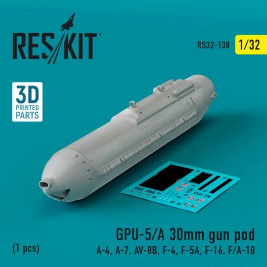 GPU-5/A 30mm gun pod (1 pcs) (A-4, A-7, AV-8B, F-4, F-5A, F-16, F/A...