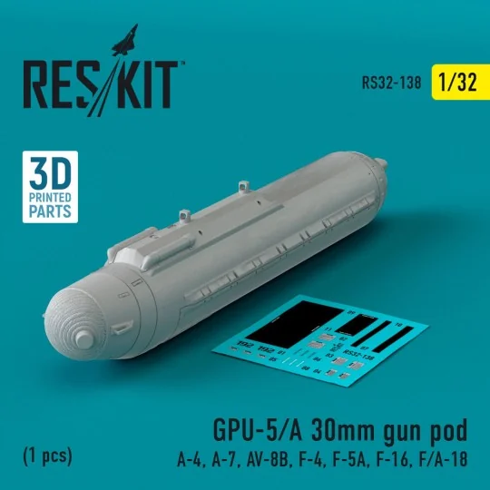 GPU-5/A 30mm gun pod (1 pcs) (A-4, A-7, AV-8B, F-4, F-5A, F-16, F/A...