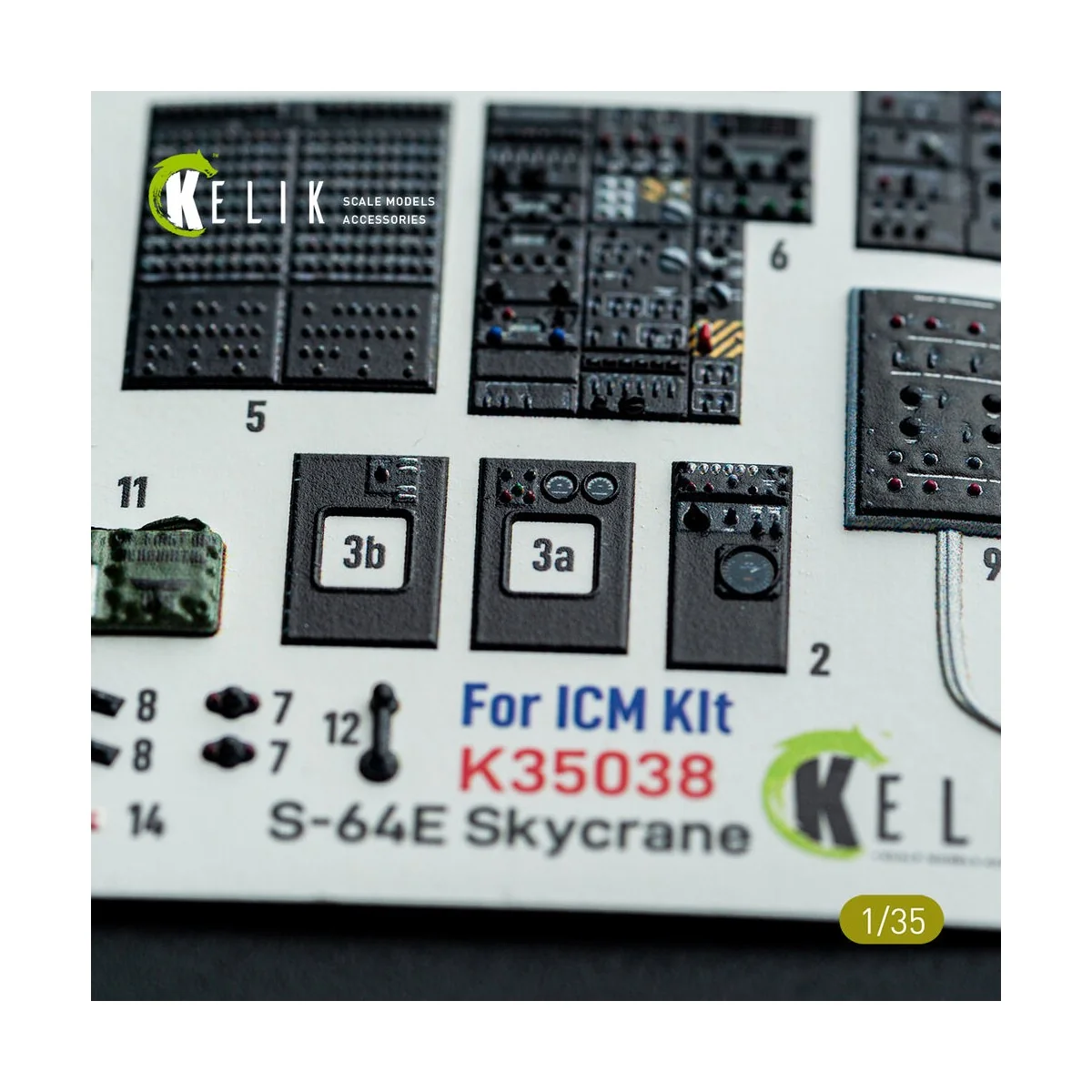 S-64E Skycrane - interior 3D decals for ICM kit, 1/35 - Kelik K35038