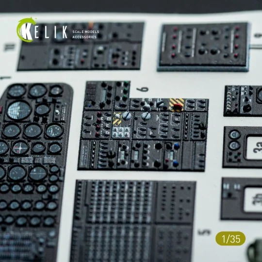 S-64E Skycrane - interior 3D decals for ICM kit, 1/35 - Kelik K35038