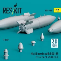 Mk.83 bombs with BSU-85 (4 pcs) (F-14, F/A-18, AV-8B, S-3) (3D prin... 2