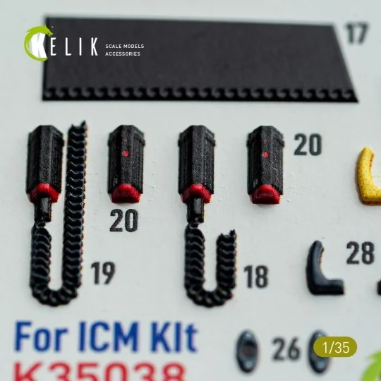 S-64E Skycrane - interior 3D decals for ICM kit, 1/35 - Kelik K35038