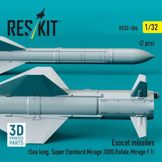Exocet missiles (2 pcs) (Sea King, Super Etendard, Mirage 2000, Raf...