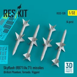 Skyflash (RB71/Av.71) missiles (4 pcs) (British Phantom, Tornado, V...