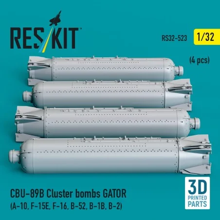 CBU-89B cluster bombs GATOR (4 pcs) (A-10, F-15E, F-16, B-52, B-1B,...
