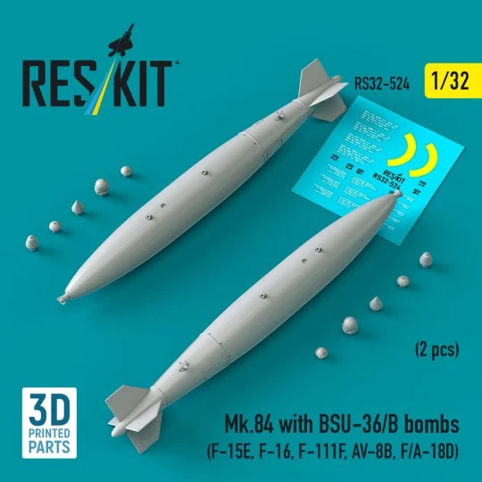 Mk.84 with BSU-36/B bombs (2 pcs) (F-15E, F-16, F-111F, AV-8B, F/A-...