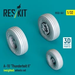 A-10 Thunderbolt II (weighted) wheels set (3D Printed), 1/32 - ResK... 2