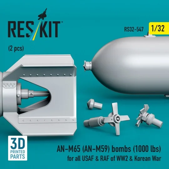 AN-M65 (AN-M59) bombs (1000 lbs) for all USAF & RAF of WW2 & Korean...