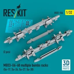 MBD3-U6-68 multiple bombs racks (2 pcs) (Su-17, Su-24, Su-27, Su-30...