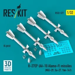 R-27EP (AA-10 Alamo-F) missiles (4 pcs) (MiG-29, Su-27, Yak-141) (3...