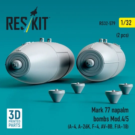 Mark 77 napalm bombs Mod.4/5 (2 pcs) (A-4, A-26K, F-4, AV-8B, F/A-1... Mark 77 napalm bombs Mod.4/5 (2 pcs) (A-4, A-26K, F-4, AV-8B, F/A-1...