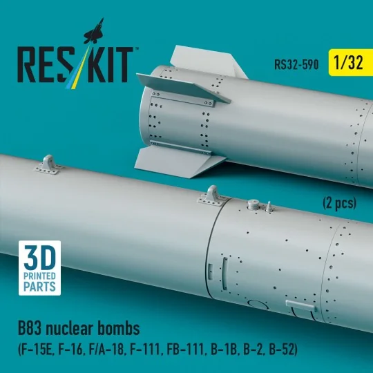 B83 nuclear bombs (2 pcs) (F-15E, F-16, F/A-18, F-111, FB-111, B-1B...