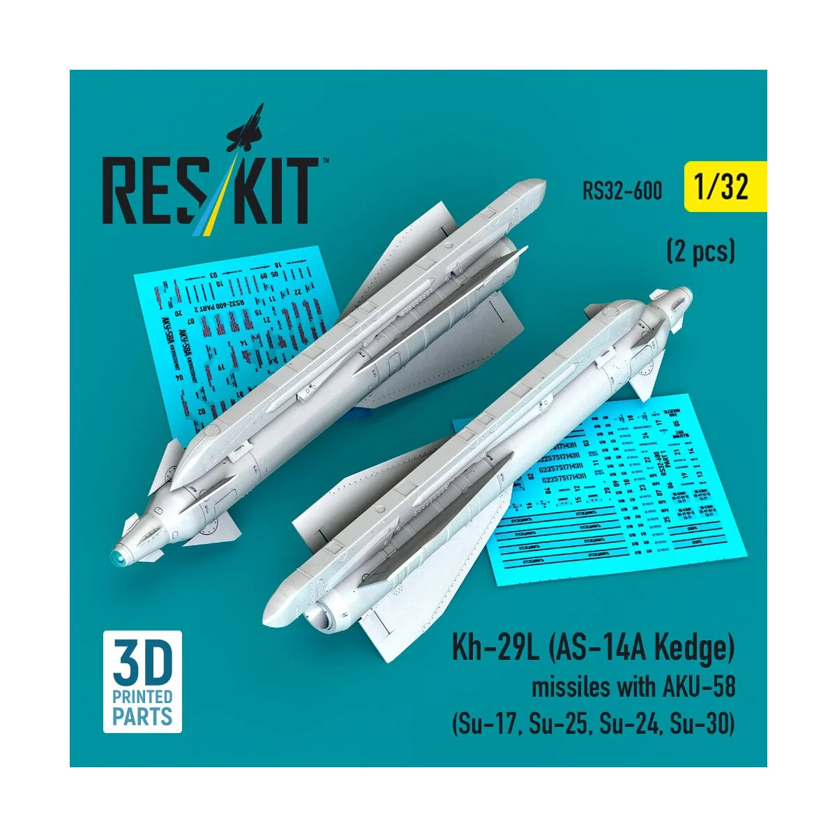 Kh-29L (AS-14A Kedge) missiles with AKU-58 (2 pcs) (Su-17, Su-25, S...